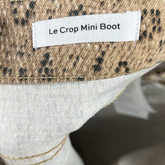 Frame Denim Womens Le Crop High Waist Snake Mini Boot Jean. - Picture 7 of 8